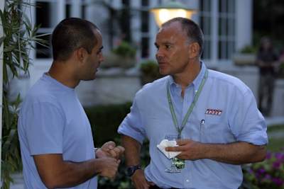 Peter Windsor (rechts) mit Juan Pablo Montoya.
