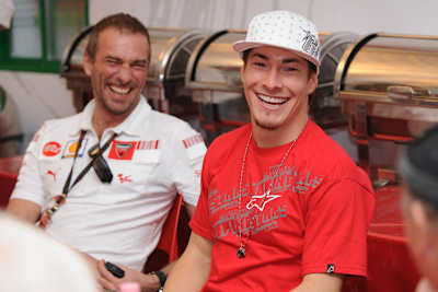 Bestens gelaunt: Suppo (li.) und Hayden