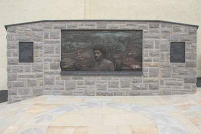 Das Tom Pryce-Memorial in Ruthin, Wales.