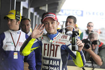 Rossi ist mit Startplatz 2 sichtlich zufrieden