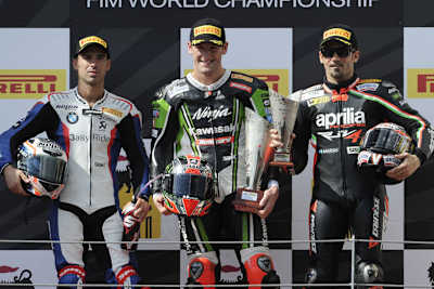 Marco Melandri, Tom Sykes und Max Biaggi waren die Protagonisten im WM-Kampf 2012