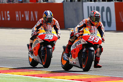 Pedrosa und Marquez in Aragon