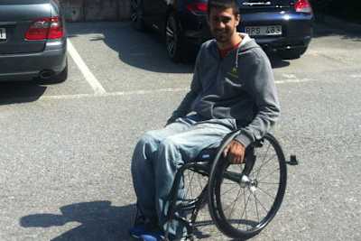 Joan Lascorz und sein neuer Rollstuhl