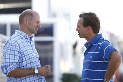 Adrian Newey (li.), Christan Horner