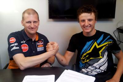 Teamchef Aki Ajo und Neuzugang Jack Miller