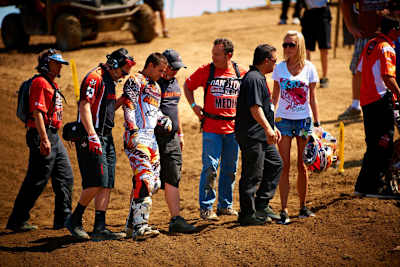 Mike Alessi nach seinem Sturz in Hangtown/USA