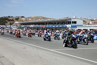 Start zum neunten AMA-Superbike-Lauf in Laguna Seca