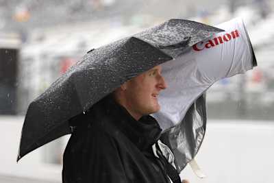 Die Fotografen bekamen heute früh wenig vor die Optik