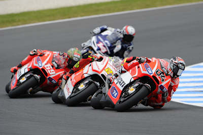 Die Ducati finden wir meist im Mittelfeld – für vorne reicht es nicht