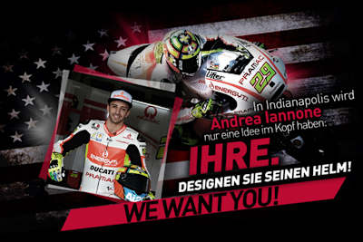 Andrea Iannone wartet auf Design-Vorschläge