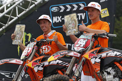 Die Weltmeister Antonio Cairoli (li.) und Ken Roczen