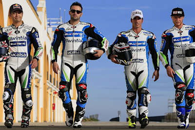 Avintia-Team: Aoyama, Barbera, Elias und Smith