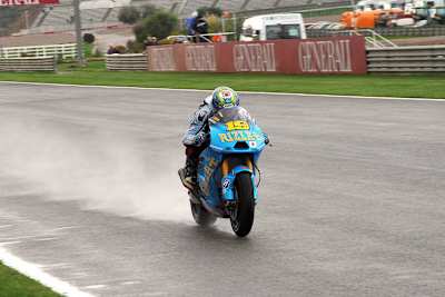 Bautista liess sich durch den Regen nicht aus der Ruhe bringen