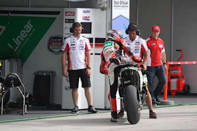 Frühes Testende: Regen hinderte Stefan Bradl an der Verbesserunge seiner Bestzeit