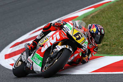 Stefan Bradl heute beim Test in Barcelona