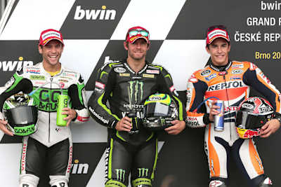 Die ersten drei des Q2 in Brünn: Bautista, Crutchlow und Márquez