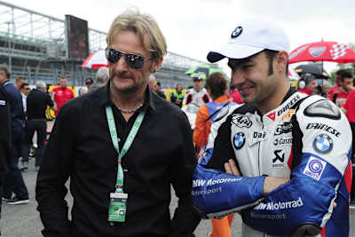 Carl Fogarty (l) ist regelmässig im Superbike-Paddock anzutreffen