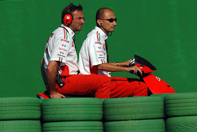 Claudio Domenicali (vorne), Ex-Beifahrer Livio Suppo