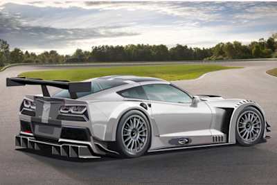 Designskizze der Corvette C7 GT3