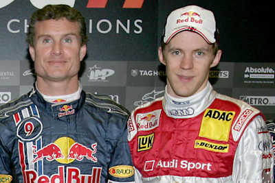 Kennen sich vom Race of Champions: Coulthard, Ekström