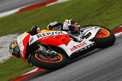 Dani Pedrosa am ersten Testtag in Sepang