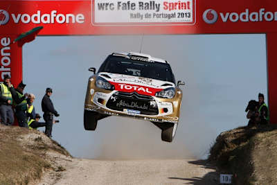 Dani Sordo beim Flug in Fafe