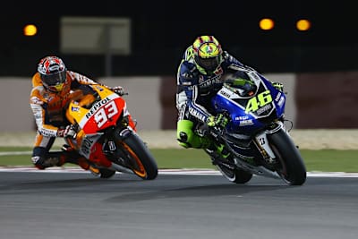 Das Duell Valentino Rossi gegen Marc Márquez