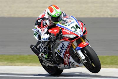 Davide Giugliano (Althea Aprilia) startet in Moskau erstmals von Pole