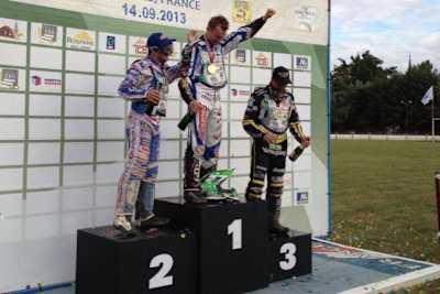 Die Top-3 der Welt: Jannick de Jong, Joonas Kylmäkorpi und Richard Hall (v.l.)