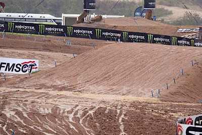 Der Regen beeinträchtigte den Rennbetrieb