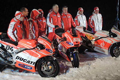 Die Ducati-Truppe mit den GP13