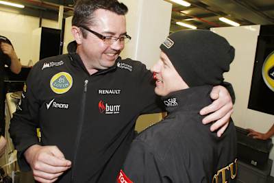 Eric Boullier mit Kimi Räikkönen
