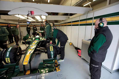 Gascoyne vor seinem Lotus-Cosworth T127