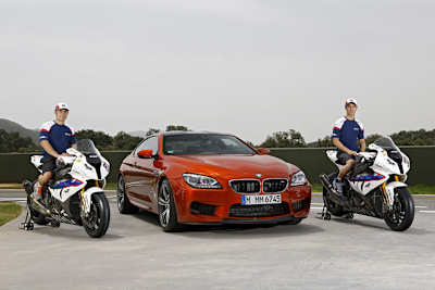 Die BMW-Stars Haslam (li.) und Melandri