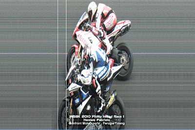 Nur in dieser Perspektive war Leon Haslam als Sieger auszumachen