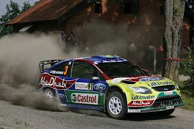 Mikko Hirvonen beim Polen-Sieg 2009