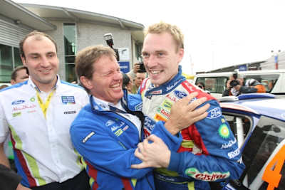 Latvala und Wilson freuen sich über den 75. Ford-Sieg