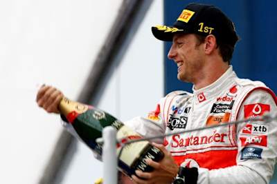 Button durfte feiern, Hamilton grollt