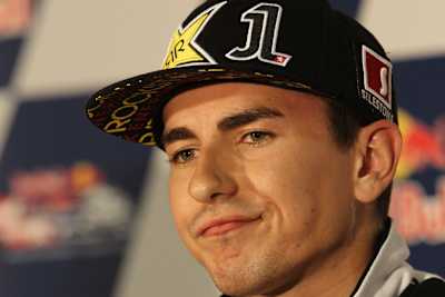 Jorge Lorenzo bei der Pressekonfernz