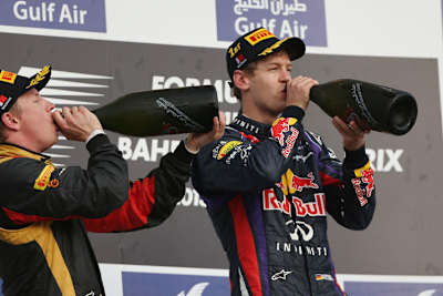 Kimi und Sebastian konnten zulegen, darauf einen tüchtigen Schluck