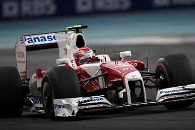 Kobayashi im Toyota in Abu Dhabi