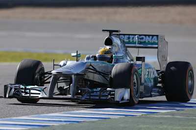 Lewis Hamilton beim Jerez-Test