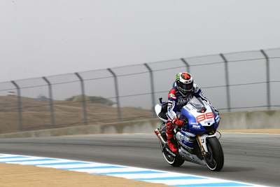 Jorge Lorenzo heute in Laguna Seca vor der Corkscrew