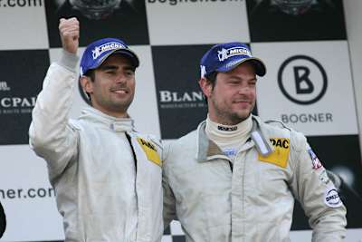 Die ADAC GT Masters-Tabellenführer Lunardi (li) und Margaritis