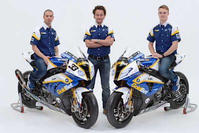 Marco Melandri, Andrea Buzzoni, Chaz Davies (v.l.)