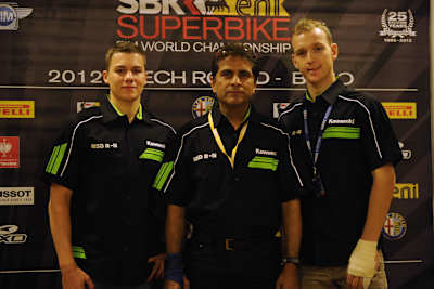 Florian Marino, Teamchef Amit Sandill und Dan Linfoot (v.l.)