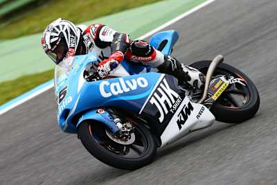 Maverick Viñales in Aktion beim Test in Jerez