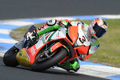 Max Biaggi in den Farben seines neuen Sponsors