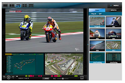 Der Zuschauer wird zum Regisseur: Beim MotoGP-Muliscreen-Player sind viele Blickwinkel frei wählbar