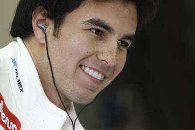 Sergio Pérez in Monza.